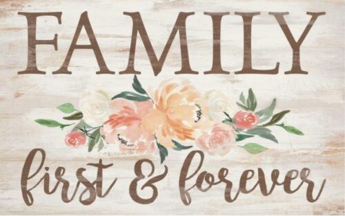 656200315002 Family First And Forever Pallet Decor (Plaque)