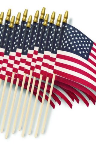 759830237352 USA Flag On Stick 12 Pack