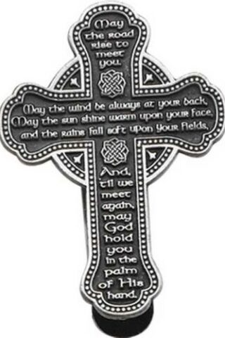 785525064200 Irish Blessing Cross Visor Clip