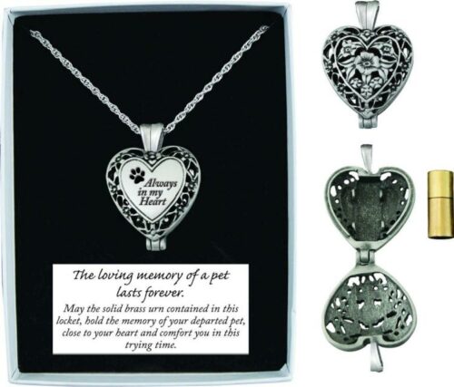 785525254113 Always In My Heart Paw Print Locket With Ash Holder