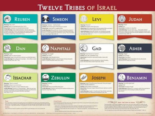 9781628621983 12 Tribes Of Israel Wall Chart Laminated