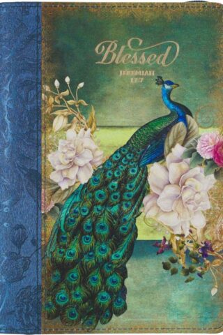 9781639522736 Blessed Journal Jeremiah 17:7 Blue Peacock With Zipper