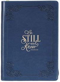 9781642722093 Be Still And Know Classic Zippered Luxleather Journal