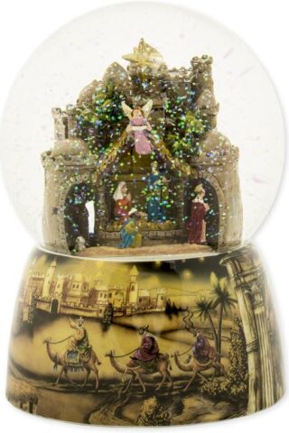 089945578744 Musical Rotating Bethlehem Glitterdome