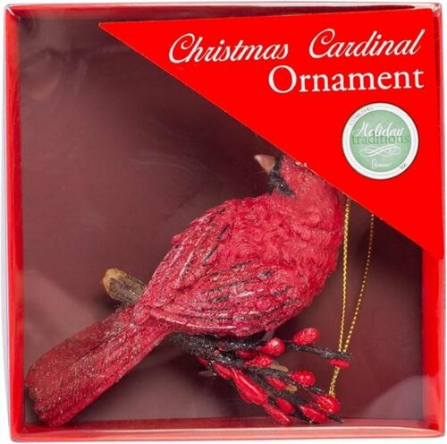 089945677805 Christmas Cardinal On Branch (Ornament)