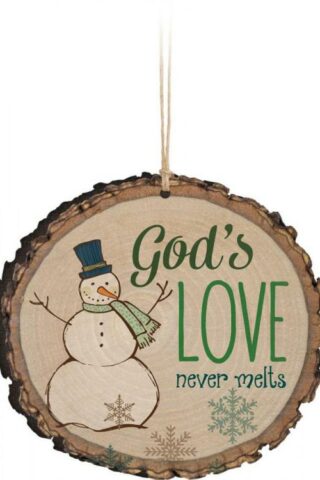 656200199046 Gods Love Sliced Log (Ornament)