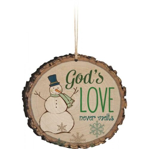 656200199046 Gods Love Sliced Log (Ornament)