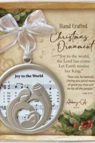 785525317979 Joy To The World Sheet Music Gift Boxed (Ornament)