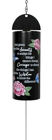 096069107019 Cylinder Sonnet Slate Garden Serenity Prayer Wind Chime