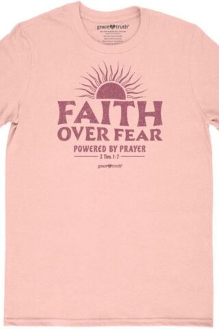 612978644720 Faith Over Fear Powered By Prayer (Medium T-Shirt)