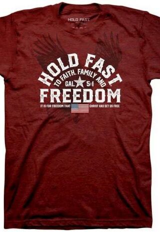 612978645277 Hold Fast Freedom Eagle Crest (Large T-Shirt)