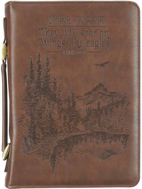 1220000322271 Men's Classic Bible Cover On Wings Like Eagles Mountain Isaiah 40:31