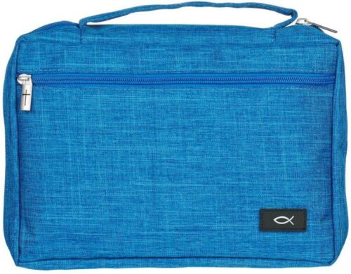1220000323407 Polyester Bible Cover for Men & Women w/ Jesus Fish Patch