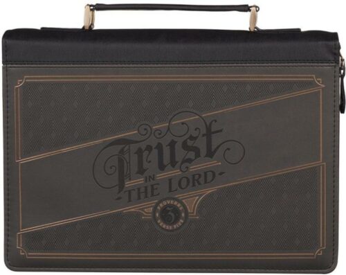 1220000326354 Classic Premium Vegan Leather Inspirational Bible Cover for Men & Women: Trust i
