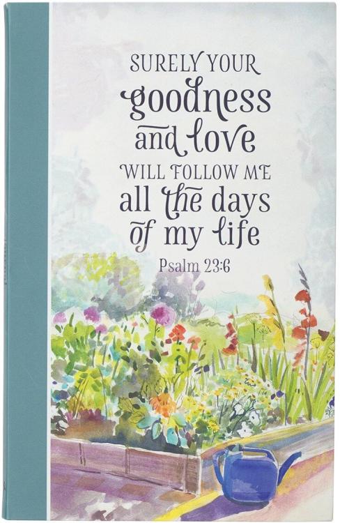9781642726190 Scripture Journal Goodness and Love Psalm 23:6 Bible Verse Floral Inspirational
