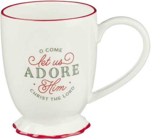 1220000329447 Large Novelty Inspirational Ceramic Coffee & Tea Mug for Women & Men: O Come Let
