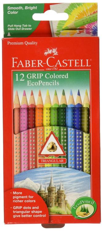 092633702734 Faber Castell Grip Colored EcoPencils 12 Pack