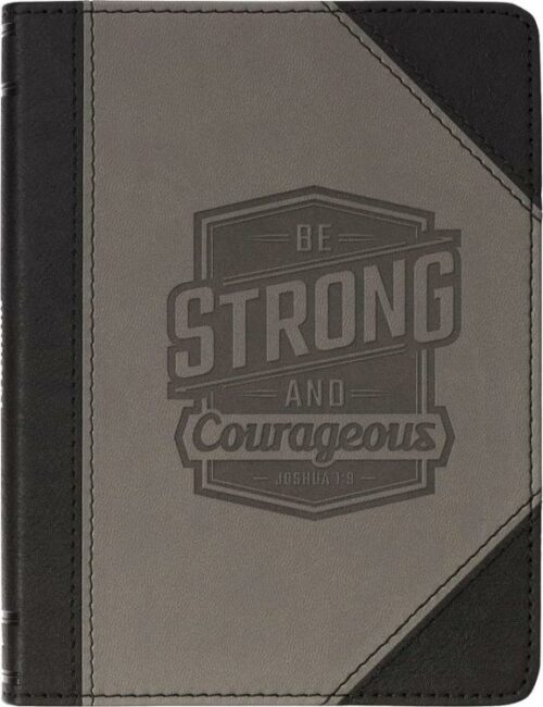9781639526994 Be Strong And Courageous Black And Gray Handy Sized Journal Joshua 1:9