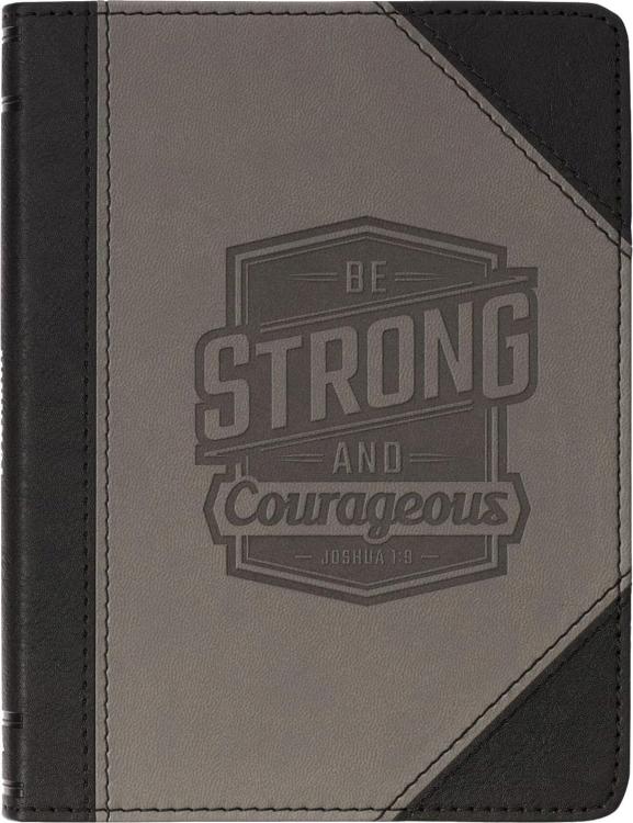 9781639526994 Be Strong And Courageous Black And Gray Handy Sized Journal Joshua 1:9