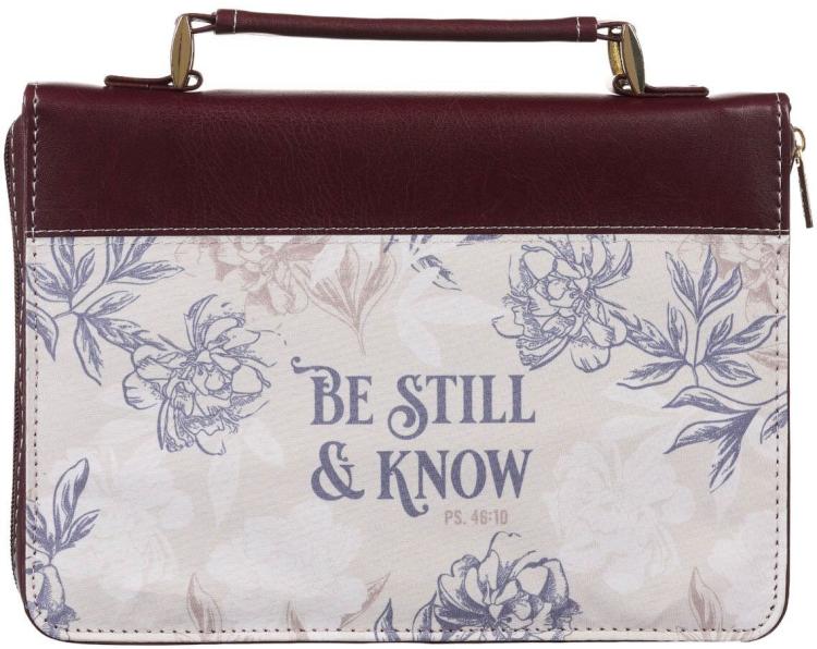 1220000139213 Faux Leather Fashion Bible Cover - Be Still and Know - Psalm 46:10 Inspirational
