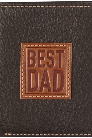 1220000320024 Genuine Leather RFID Bifold Wallet for Men | Best Dad Ever