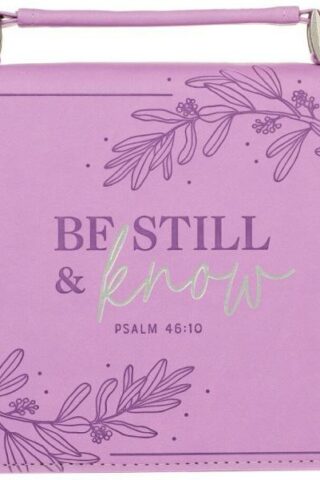 1220000320123 Protective Purple Floral Faux Leather Fashion Bible Cover Carry Case with Handle