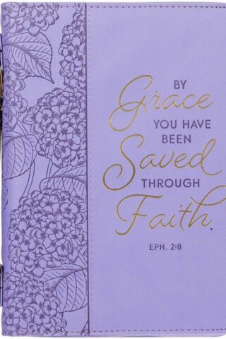 1220000320154 Faux Leather Fashion Bible Cover for Women: By Grace You Have Been Saved - Ephes