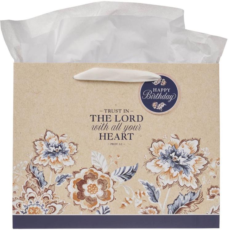1220000324008 Large Landscape Inspirational Scripture Birthday Gift Bag