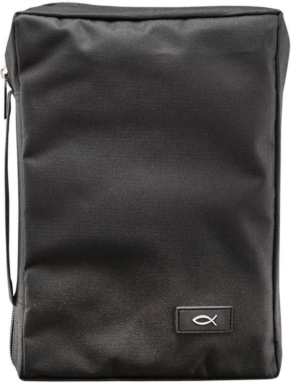 6006937054769 Promo Poly-Canvas Bible / Book Cover w/Fish Applique (Medium