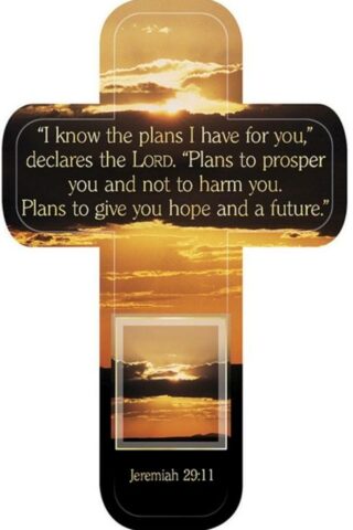 6006937066380 Jeremiah 29:11 Cross Bookmark Set