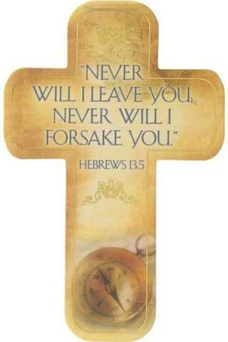 6006937066427 Never Will I Leave Cross Bookmark