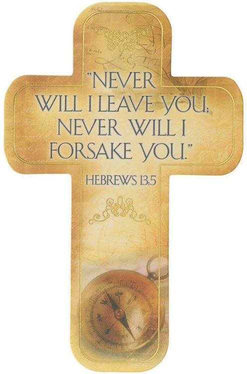 6006937066427 Never Will I Leave Cross Bookmark