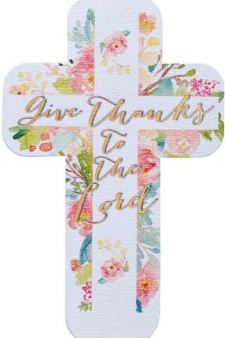 6006937138254 Give Thanks to the Lord Paper Cross Bookmark - Psalm 136:1