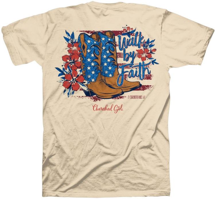 612978644461 Cherished Girl Walk By Faith Americana Boots (Small T-Shirt)