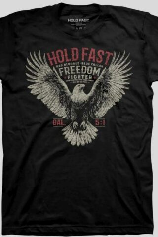 612978657362 Hold Fast Freedom Fighter Eagle (Medium T-Shirt)