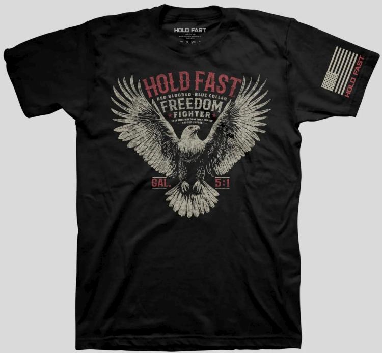 612978657386 Hold Fast Freedom Fighter Eagle (XL T-Shirt)