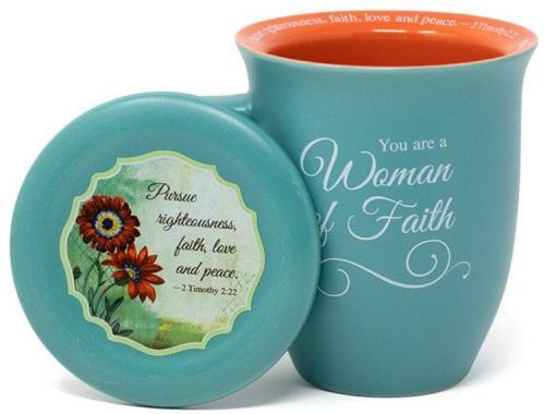 785525317849 Woman Of Faith Coaster Mug