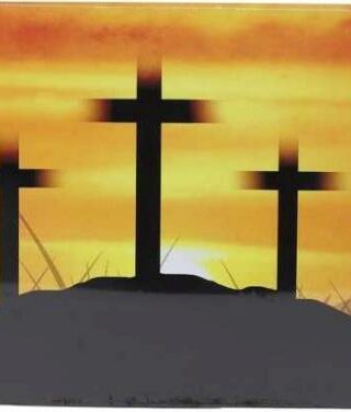 788200876341 3 Crosses Sunset Auto Tag