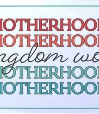 788200876693 Motherhood Is Kingdom Work Auto Tag