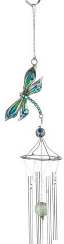 096069631538 Dragonfly Pewterworks Crystal Chimes