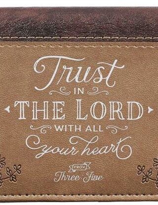 1220000133952 Checkbook Cover Brown Trust In The Lord Prov. 3:5-6