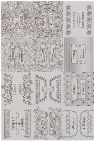 1220000323582 Coloring Bible Indexing Tabs for Women & Girls: Cute Self Adhesive Pre-cut Matte