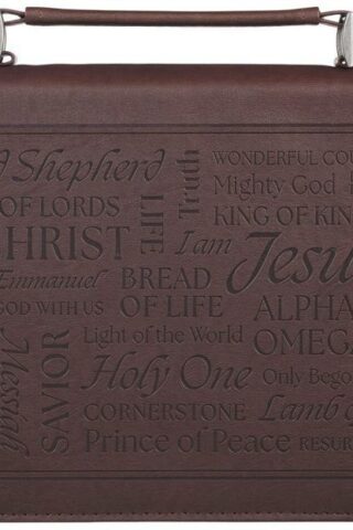 1220000327832 Classic Premium Vegan Leather Inspirational Bible Cover for Men & Women: Names o