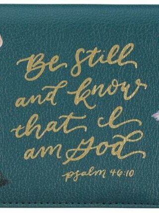 1220000328020 Premium Vegan Leather Scripture Checkbook Cover for Women: Be Still & Know Inspi