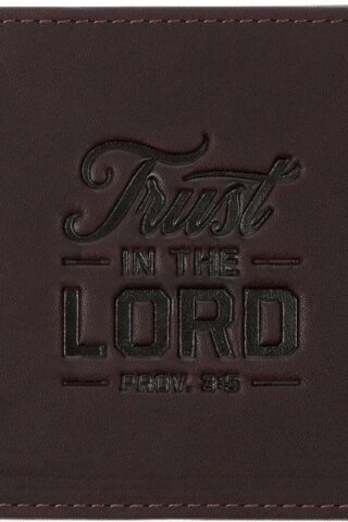 6006937171800 Premium Genuine Full Grain Leather Inspirational Scripture Wallet for Men: Trust