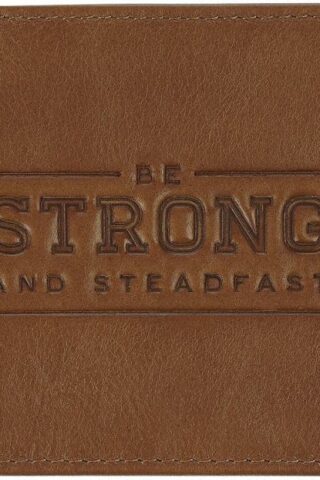 6006937171824 Inspirational Premium Genuine Full Grain Leather Men's Scripture Wallet: Strong